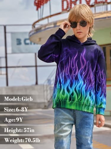 Image of Boys Girls Warm Fleece Hoodies Sweatshirt with Pockets Size 5-16 Years