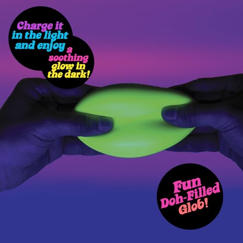 Schylling NeeDoh Glow in The Dark - Sensory Squeeze Toy - Gratifying Glowing Glob - 2.5" Wide - Glow in The Dark (Pack of 1) image 10