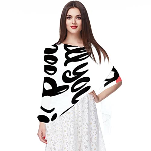 Foulard en mousseline de soie premium au design cœur romantique femme