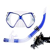 Immergere maschera e snorkeling, masche e snorkeling adulto - Masche per immersioni per snorkeling per snorkeling scuba | Lenti in vetro temperato di snorkeling professionale, vista panoramica per il