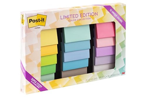 Post-it Super Sticky Notes, 15 Sticky Note...