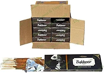 Misbah Bakhoor Incense Sticks with Long - Lasting Aroma Base Bathi 50G Each Pack of 10 Boxes (Agarwood)