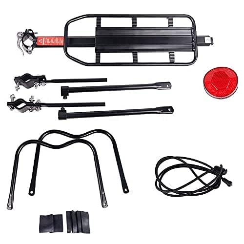 Image of CYBIC Cycle Carrier Aluminum Alloy Adjustable Rear Rack | Universal Fit for 26-Inch Bicycles | 110 Lbs Load Capacity | Quick Release | Reflector | Side Guards | Heavy-Duty Build