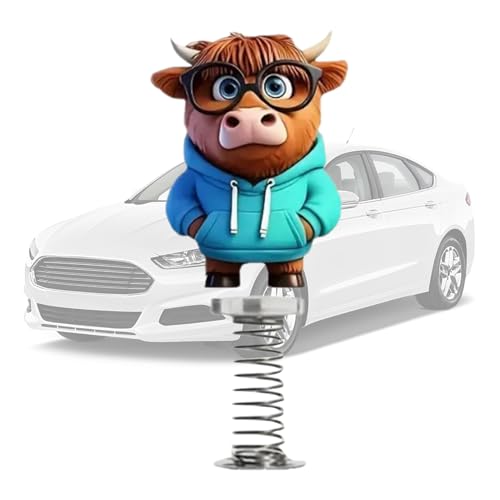 ダンシングトイズ | スプリング 2D アクリル かわいい 装? - 可愛くて 面白い 首振り 子牛 - 車内 オフィス デスク パーティー景品 家庭用