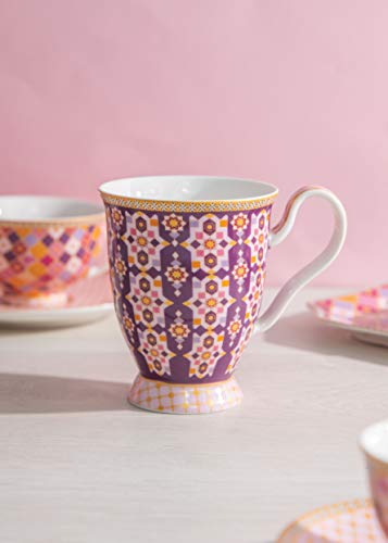 Maxwell & Williams Teas & C’s Kasbah Taza de Café de Porcelana, 300 ml – Rosa - Imagen 5