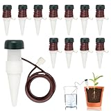 FANGCCC 12 Stück Automatisches Bewässerungssystem für Pflanzen, Selbstbewässerung Tonkegel für Topfpflanzen Balkon & Zimmerpflanzen Urlaubsbewässerung Indoor Outdoor (Weiß-12PCS)