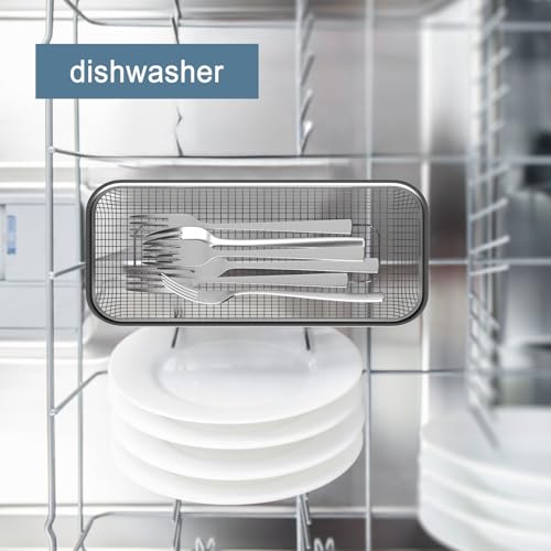 Iwntwy Utensil Drying Rack, 2 Pack Stainless Steel Utensils Holder Dishwasher Silverware Basket thumb #5