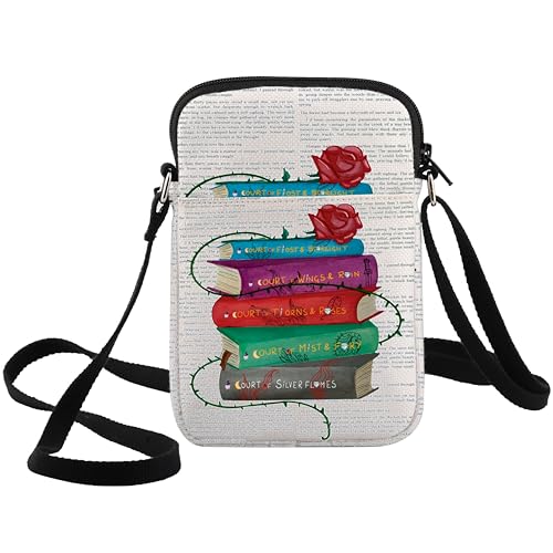 WZMPA Fantasy Book Crossbody Bag Novels Fans Gift Fiction Novel Series Adjustable Strap Bag Author Support Gift