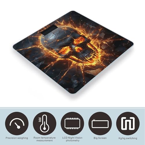 Báscula digital de baño con diseño de cristal templado miniatura 3