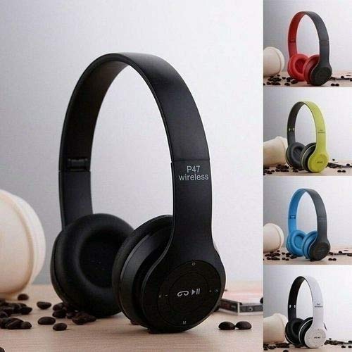 Fone De Ouvido Headphone Sem Fio Bluetooth P47 Micro SD FM Preto