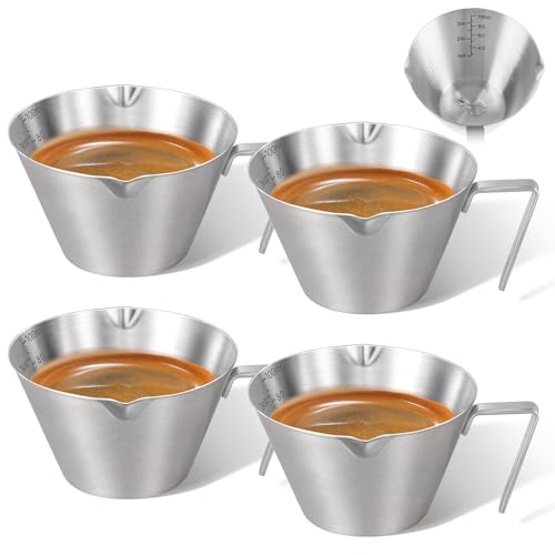 Stainless Steel Espresso Measuring Cups, Set of 4