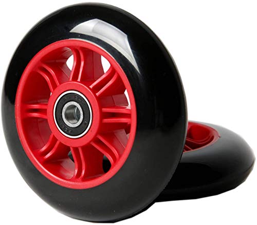 FREEDARE Scooter Räder 100mm - ABEC-7 Lager, 85A PU, 2er Set Rot