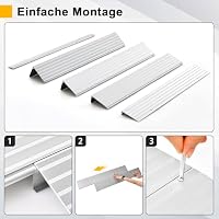 COSTWAY Türschwellenrampe, Rollstuhlrampe Aluminium mit verstellbarem Rampendesign & 317 kg Tragkraft, Bordsteinrampe rutschfest für Rollstuhl, Kinderwagen (10,5 cm Höhe) – Ansicht 4