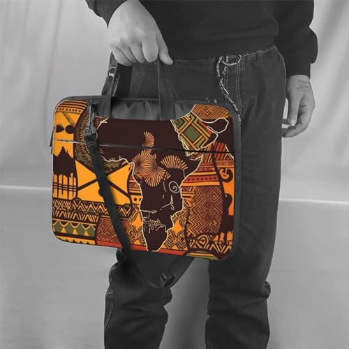 Bolso Tote para Laptop con patrón étnico Mapafricano miniatura 6