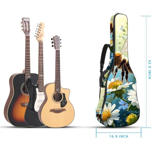 Housse de transport pour guitare acoustique étui étanche 101.6 cm sacoche de protection rembourrée