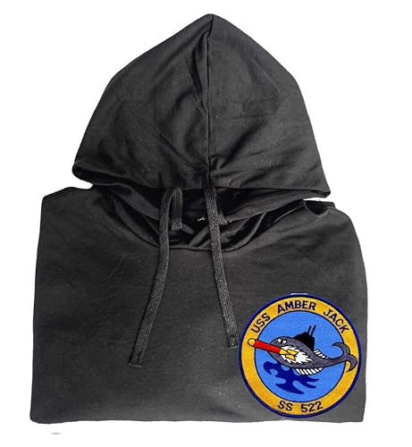 Ss 522 uss amberjack embroidered shirt Black