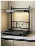 Generisch Erweiterbarer Mikrowellen Gestell Geräteständer for die Küchenaufbewahrung(Black,19.69in/50cm)