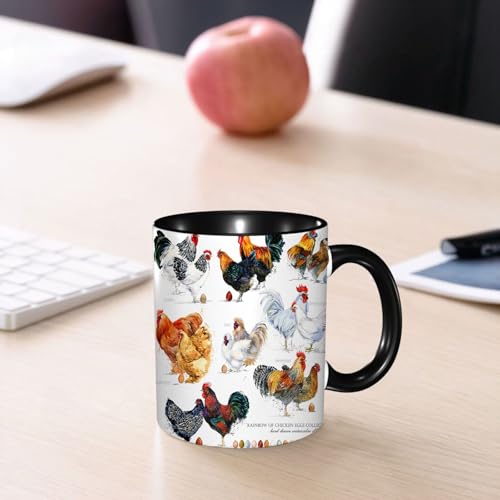 EMCLKS Mug en céramique, 330ml, tasse à thé, tasse cafe, tasse drole, cadeau drole, cadeau homme, mug cafe, Illustration à l'aquarelle dessinée à la main...
