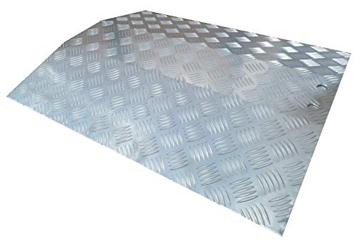 WORHAN® Rampe de Seuil Rigide pour Fauteuil Roulant Chargement Plateforme Surface Antidérapante Aluminium Anodisé TR55