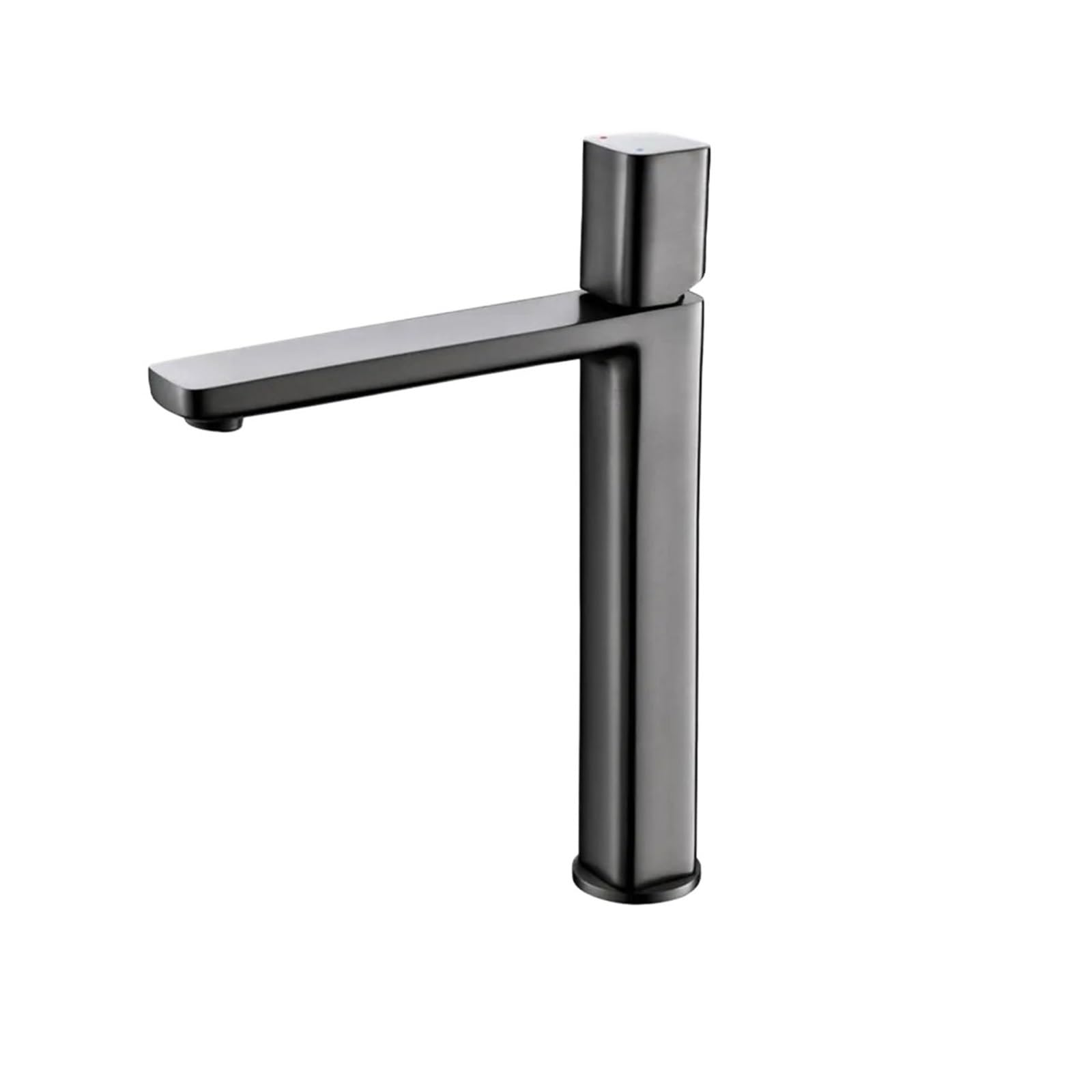 Mkyyioed Color01 Bathroom Taps Basin Faucet Gunmetal Bathroom Sink Tap Square Wash Single Handle Hot And Cold Mixer Deck(Color01)