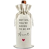 You're Going To Be An Aunt Wine Bag Reusable Wine Bags, Wine Gift Bag for Pregnancy Announcement, Aunt Gift Baby Announcement Gifts for Women Sister Siblings, Baby Announcement Party Decorations /38