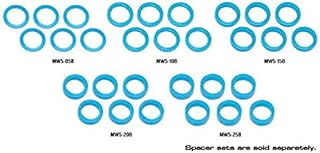 Integy RC Model MMR-MW5-05B Muchmore Racing Color Aluminum Adjust Spacer 5.0x0.5mm Blue (6pcs)