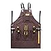 Fartuk Fartuchu Narzędzia Lekkie Fartuch Z Odzieży Roboczej, Z Kieszeniami Wodoodpornymi | Rugged | Regulated, Unisex Fartuch (Color : Brown, Size : XL)