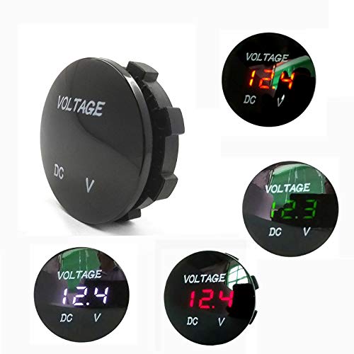 Voltmètre Numérique Tactile LED 12V-24V Pour Voiture, Moto, Bateau - Affichage Bleu, économie D'énergie
