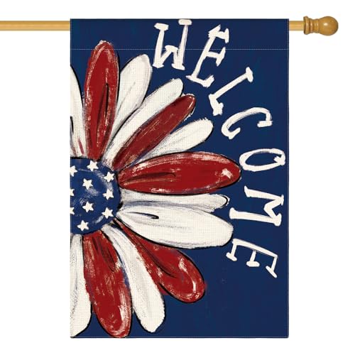 AVOIN colorlife Memorial Day Patriotic 4th of July House Flag 28x40 Inch