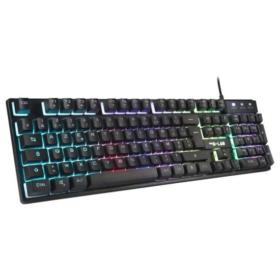 Clavier gamer filaire The G-Lab Keyz Caesium TKL blanc pour PC et consoles