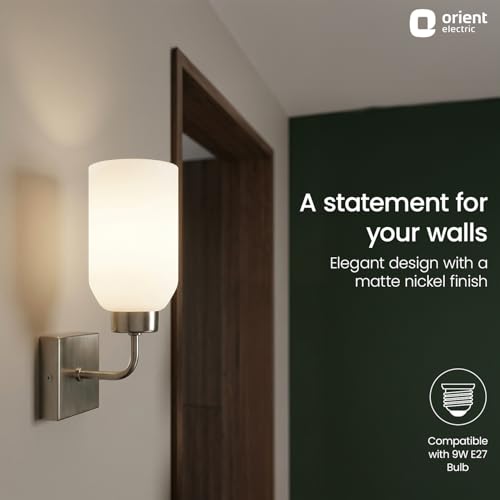 Image of Orient Electric Raya Neo Decorative Modern Wall Light for Living Rooms, bedrooms, corridors, and Accent Walls | E27 Bulb Compatibility | Bronze, Pack of 1