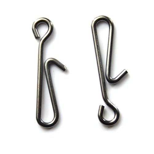 unclesportinfof 100 Pieces Fishing Swivels Snap Fast Link Hanging Snap Fishing Lure Connector Quick Change Bass Crappie Fishing Gear (3#-0.79