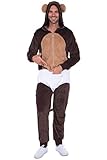 Tipsy Elves Men's Monkey Halloween Costume - Monkey Jumpsuit with Diaper: Large Brown