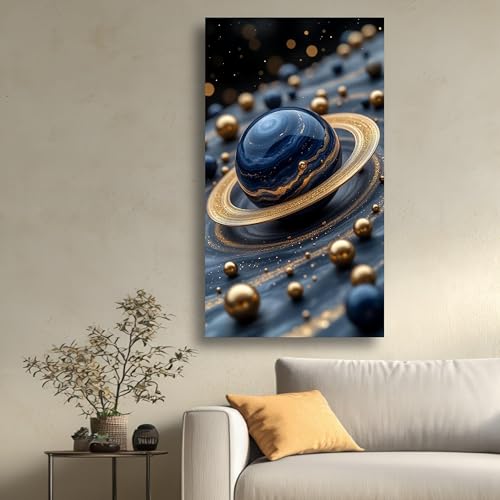 Décoration planétaire Saturne pour sublimer un mur blanc sans éclat