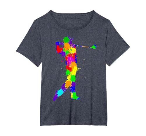 Golf Golfer Boys T-Shirt, Women's Plus, Heather Blue, 6X