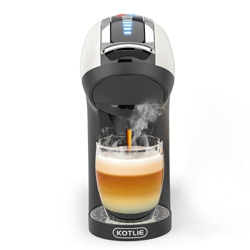 Image of KOTLIE 5 in 1 Capsule Coffee Maker, Single Cup Coffee Maker for Many Different Types Of Coffee Capsules, 33Oz Water Tank,308A (White)