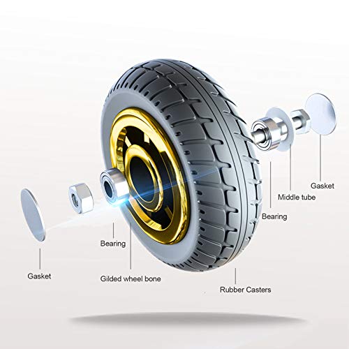Gumowe kółka skrętne 360° do dużych obciążeń, średnica 125 mm, nośność 300 kg, zestaw 4 szt. - idealne do wózków transportowych i urządzeń mobilnych.