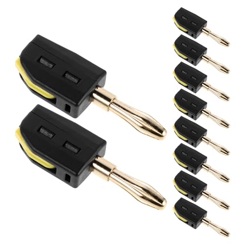 Conector banana sin soldadura con resorte para altavoces de alta corriente