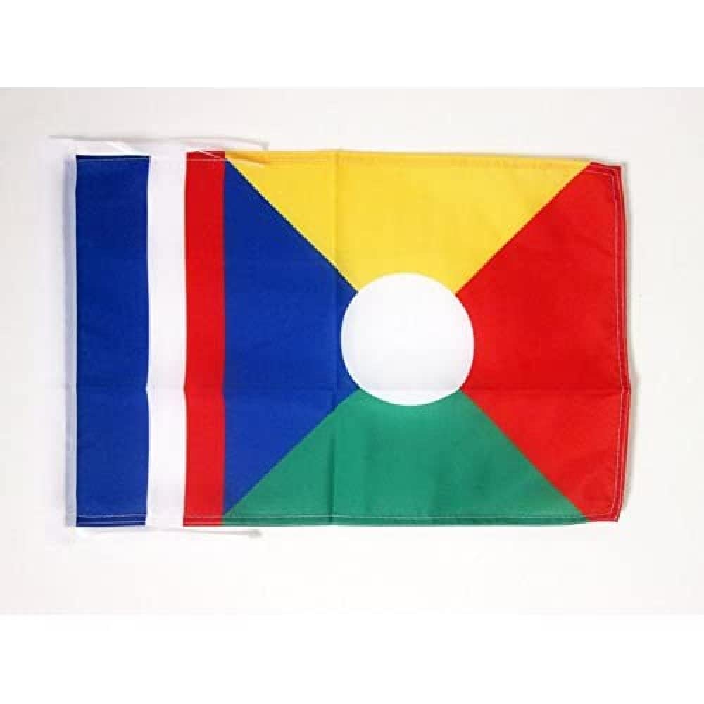 AZ FLAG, Reunion alternative Flag, 18'' x 12'', 100% Polyester French region of La Réunion Small Banner with Two Cords