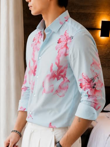 Image of Noble Monk Men's Full Sleeve Shirt | Casual Shirt for Men | Stylish Cotton Blend | Comfortable Everyday Wear | Button Down Clothing | Travel & Outdoor Apparel