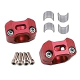 Motorcycle HandleBar Handle Clamps Riser Fat Bar Mount 22mm 7/8' 28mm 1 1/8' Universal CNC For EXC SX CRF YZF DRZ ATV Dirt Pit Bikes (red)