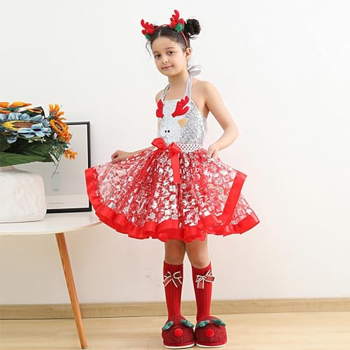Robe tutu de Noël filles costume confortable sans démangeaison avec ailes - 3