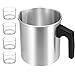 Mengger Olla de Cera hacer velas 1.2L Copa de Cera con Mango Resistente Al Calor Vela Perfumada DIY Jarra de Cera Jarra Interna para Velas y Manualidades Derretir Con vaso Copa de vela