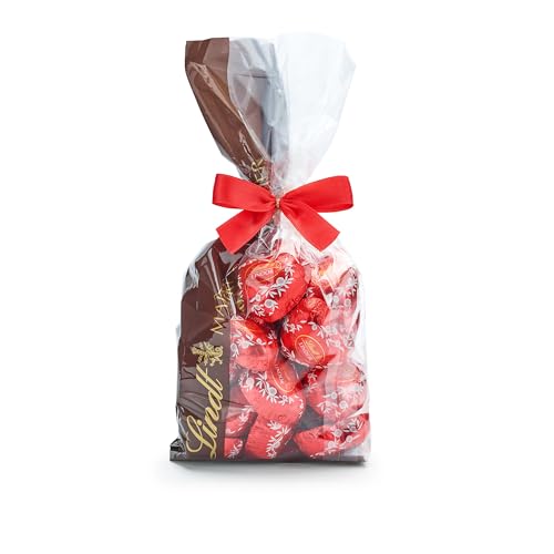 Lindt Schokolade LINDOR Schokoladenherzen | 500 g | Ca. 35 Vollmilch Herzen mit unendlich zartschmelzender Füllung | Pralinengeschenk | Schokoladengeschenk