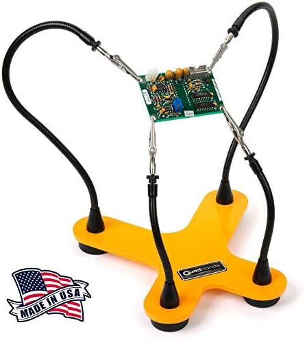 Helping Hands Third Hand Lötkolben und Vise - Vier Flexible Metall Waffen genau positioniert Werden, wo Sie Wollen - Professional Grade Melon Yellow