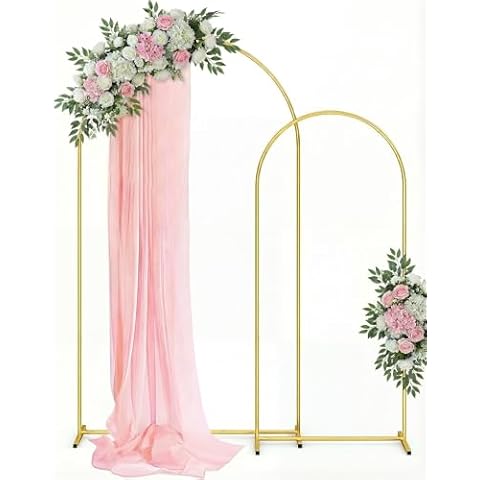 Tujurich Metal Arch Backdrop Stand Set Cover