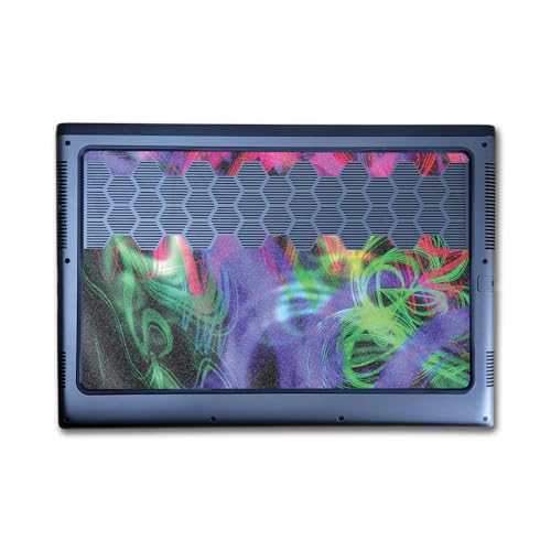 Image of Glossy Glitter Laptop Skin Compatible with Alienware M16 R2 (2024) - Neon Splatter - Premium 3M Vinyl Protective Wrap Decal Cover - Easy to Apply | Crafted in The USA by MightySkins