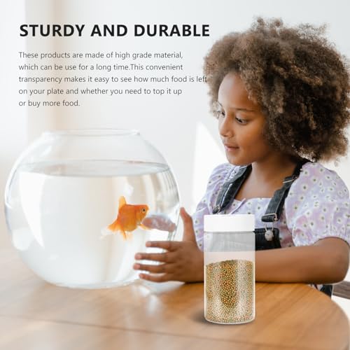 Image of Mipcase Aquarium Fish Feeder Bottles 2-Pack Transparent Storage Containers for Easy Feeding and Fish Food Dispensing 5.31X2.55X2.55In Practical Tank Feeding Device for Home and Pet Supplies