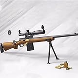 Rifle De Francotirador M24 EyeccióN Manual Sniper Rifle De Bala Suave Blaster De Espuma Eva con Lupa Ajustable Pistola De Juguete DIY para NiñOs Mayores De 7 AñOs para Juegos Al Aire Libre