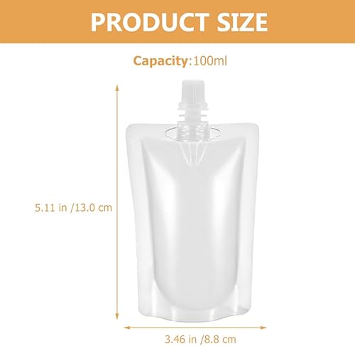 Miniatura 10 de Bolsas desechables para jugo, 100 unidades, bolsas de plástico para bebidas independientes, bolsas de bebidas transparentes para viajes al aire